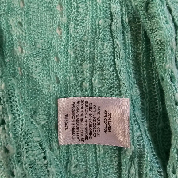 Cynthia Rowley Women's mint green open front cardigan​ - Picture 6 of 7